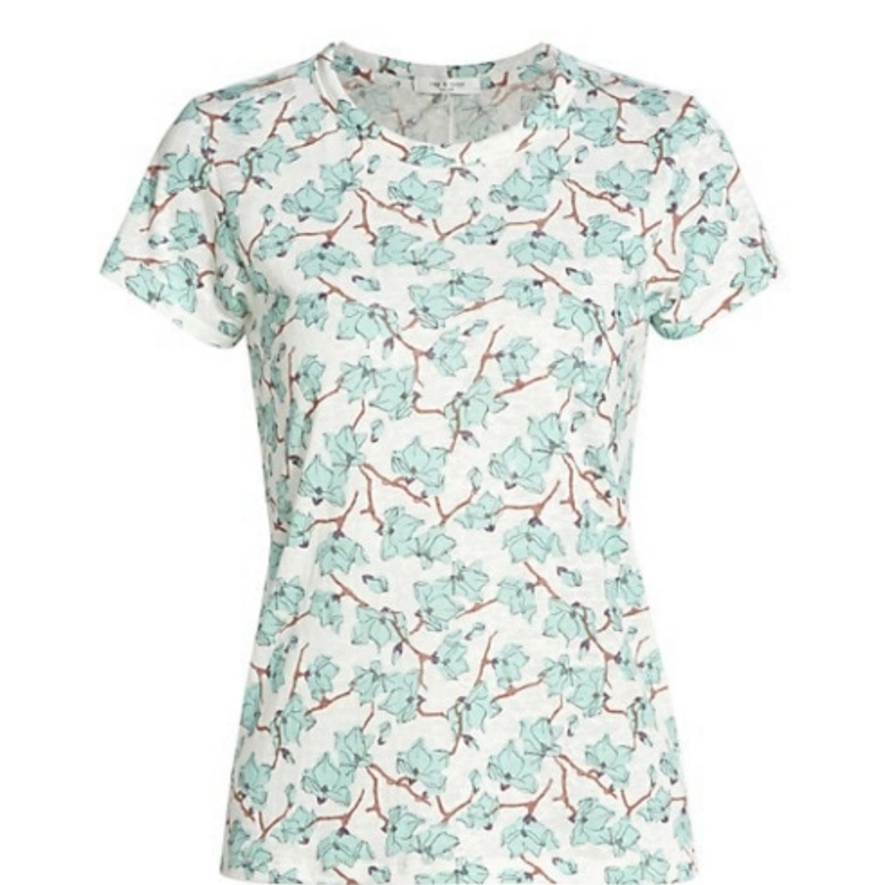 Rag & Bone Lily Vine Allover Printed T-Shirt S